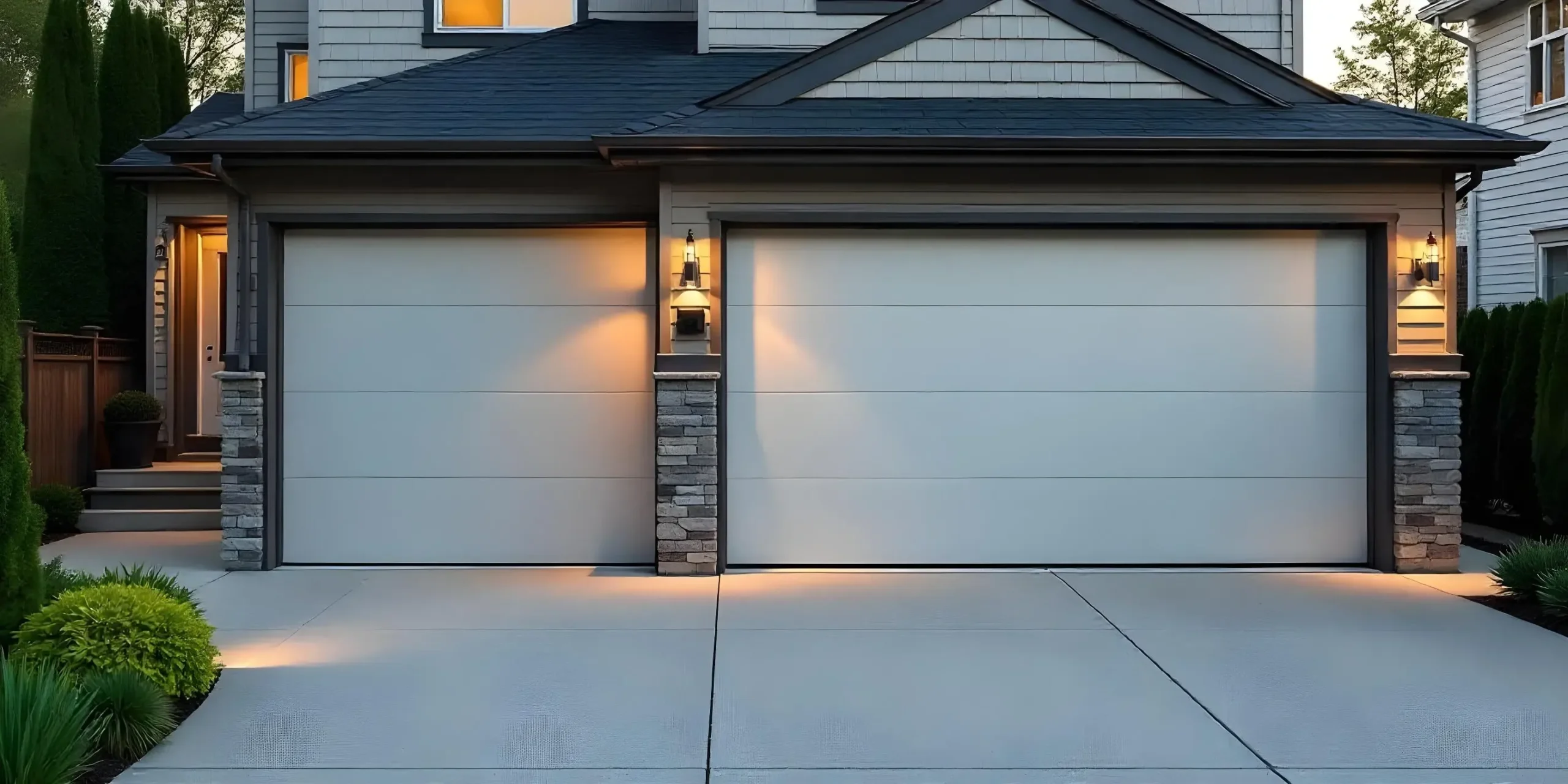 wooden garage door