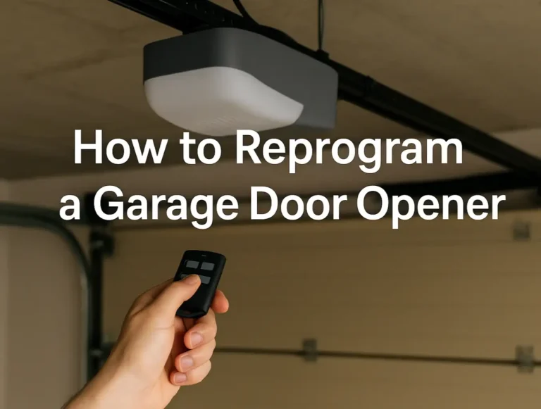 How to Reprogram a Garage Door Opener: Easy Steps for Remote or Keypad