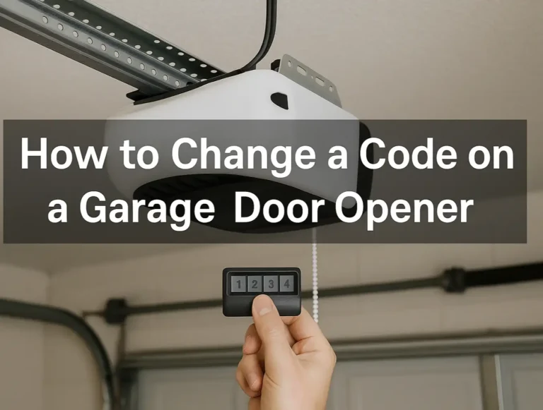 How to Change a Code on a Garage Door Opener: Step-by-Step Guide