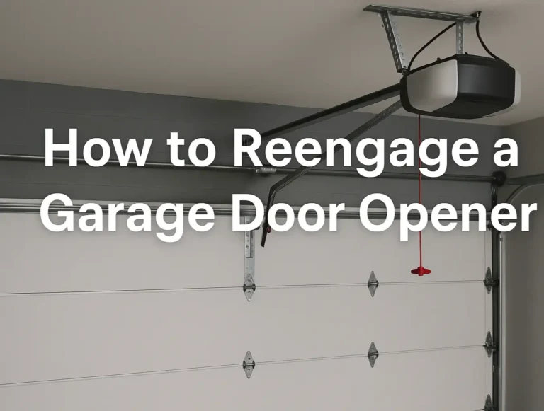 How to Reengage a Garage Door Opener: Quick Steps After Manual Release