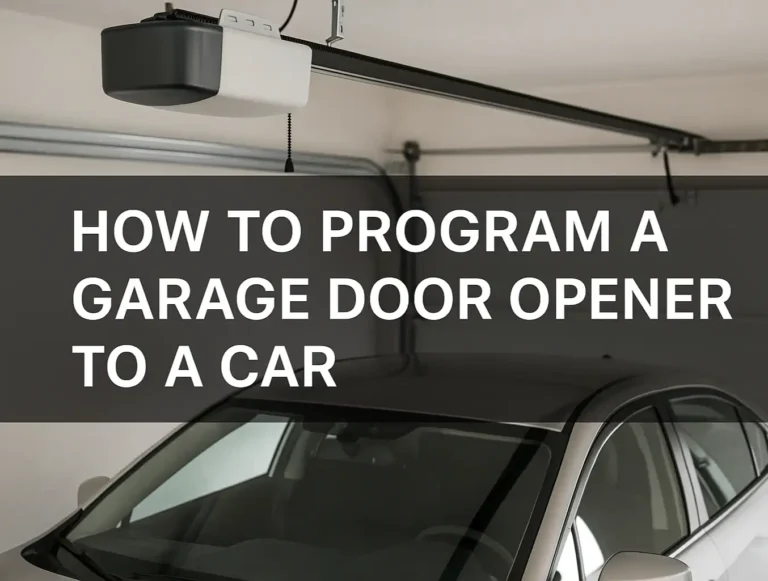 How to Program a Garage Door Opener to a Car: A Simple Guide for Homeowners and Drivers