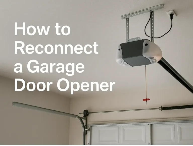 How to Reconnect a Garage Door Opener: Quick Steps After Disconnection