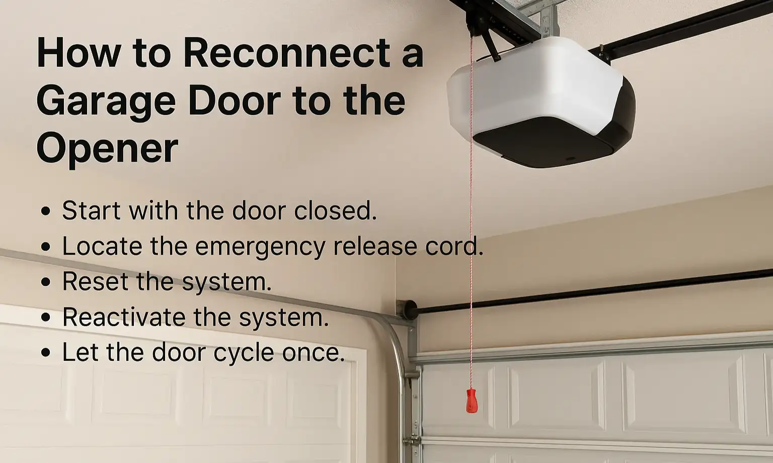 How to Reconnect a Garage Door to the Opener