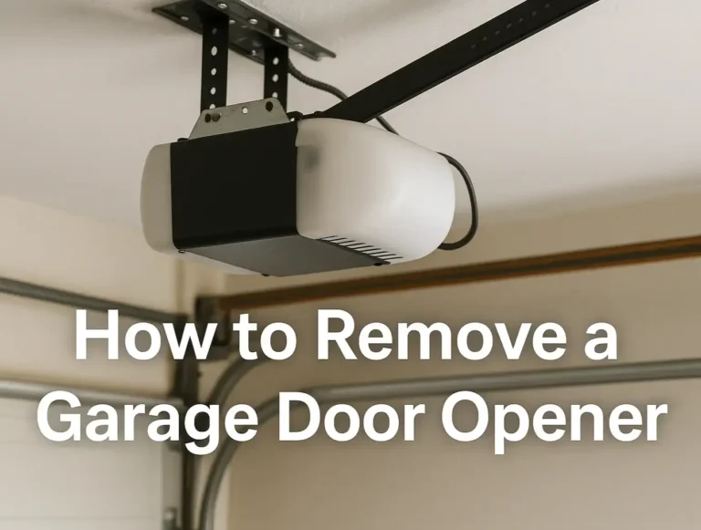 How to Remove a Garage Door Opener: Step-by-Step DIY Guide