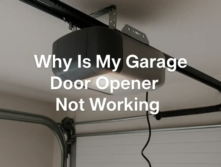 Why Is My Garage Door Opener Not Working: Common Problems & Fixes