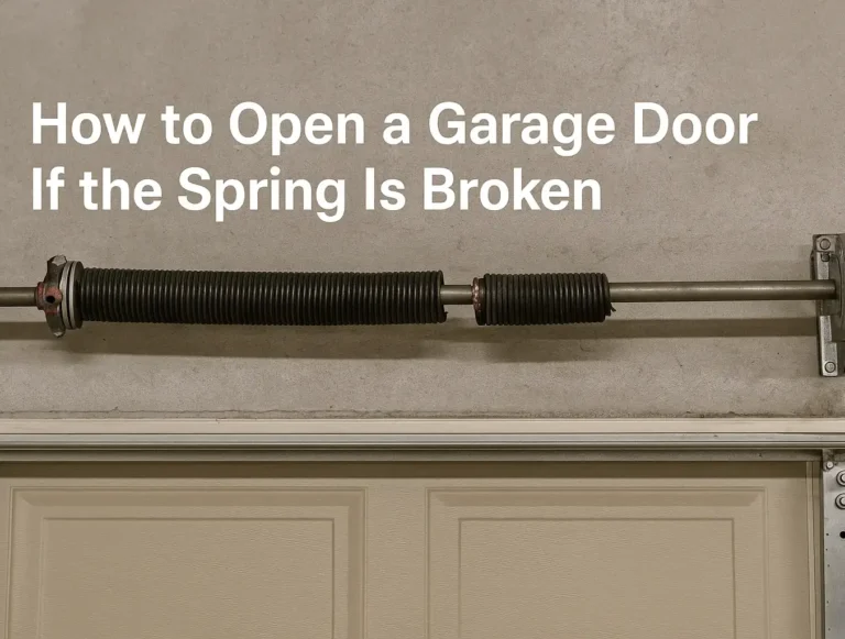 How to Open a Garage Door If the Spring Is Broken: Safe DIY Steps