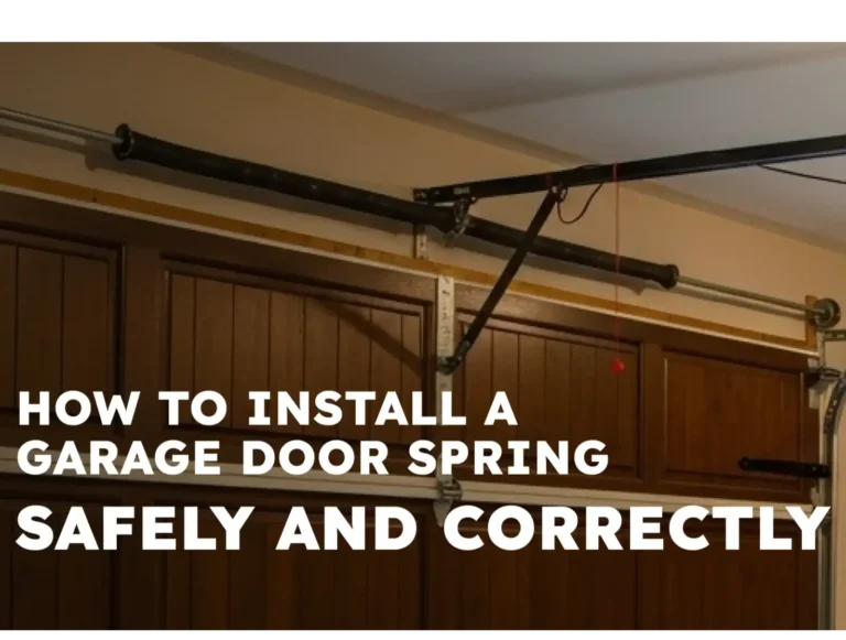 How to Install a Garage Door Spring Safely and Correctly