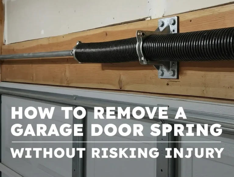 How to Remove a Garage Door Spring Without Risking Injury