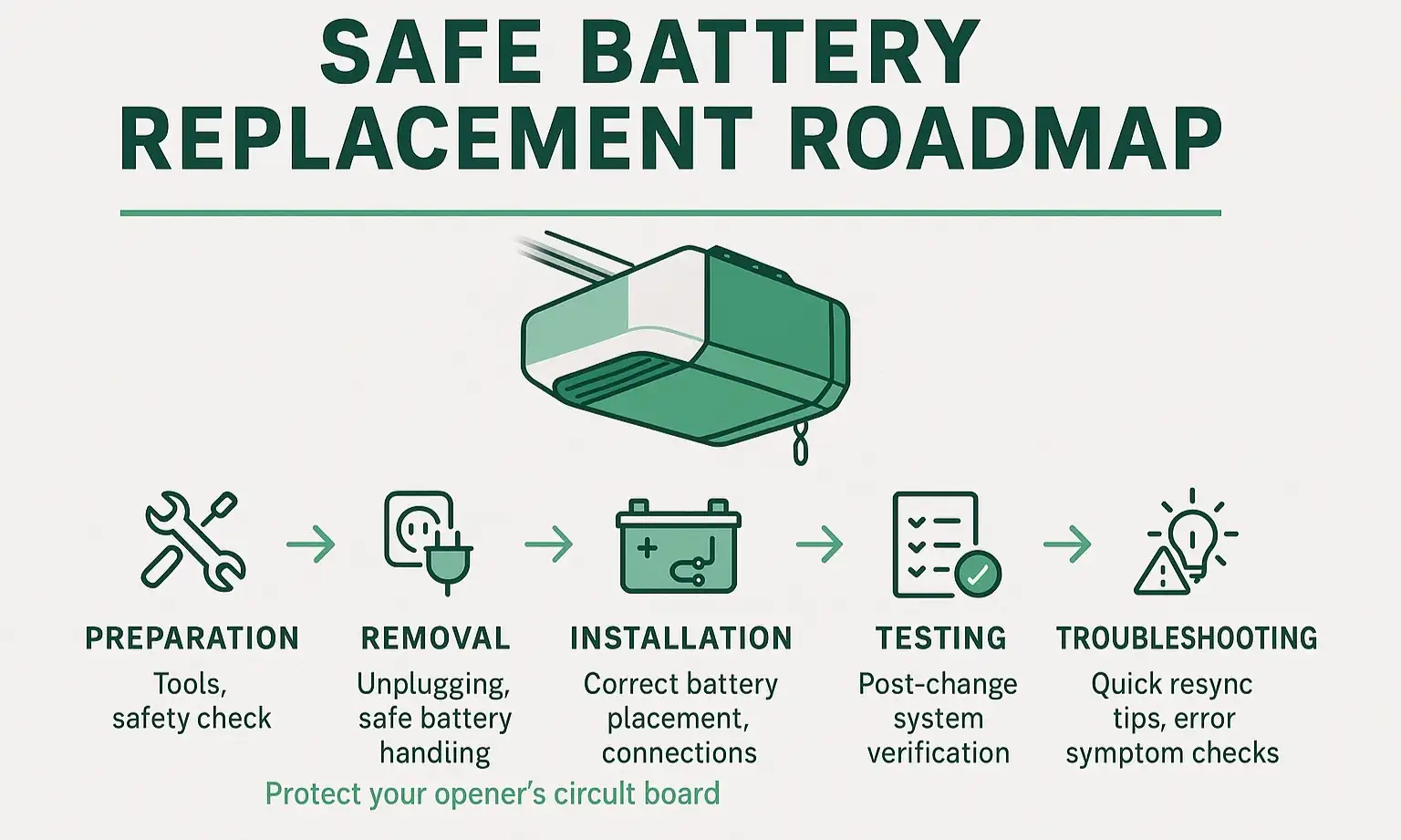 Garage opener backup battery replacement step-by-step guide