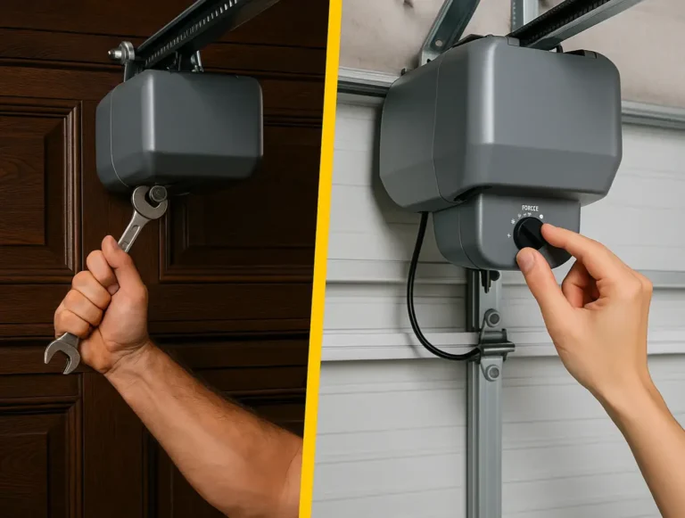 Adjusting Garage Door Opener Settings for Wood vs. Aluminum Doors