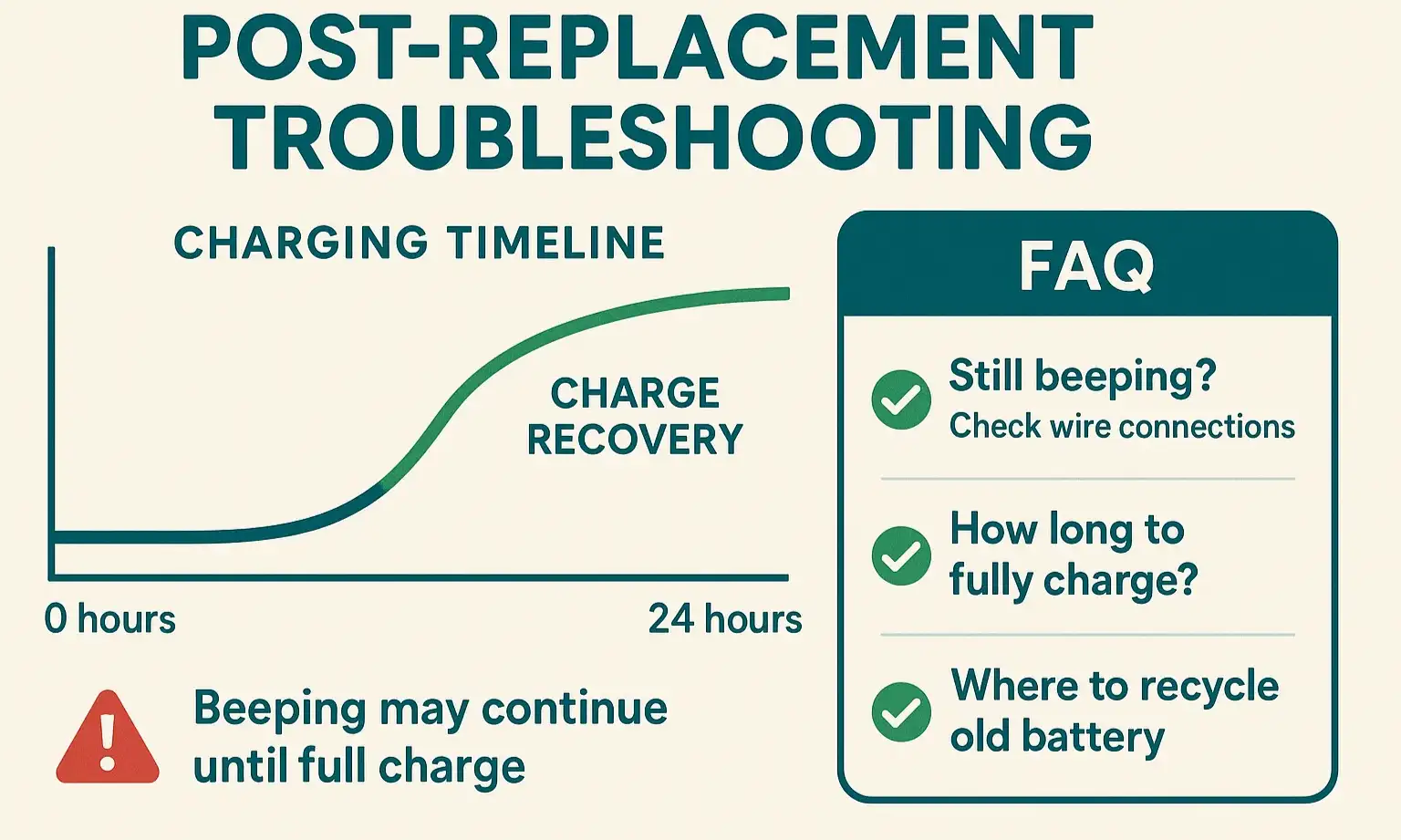 24-hour charging guide for garage opener backup batteries