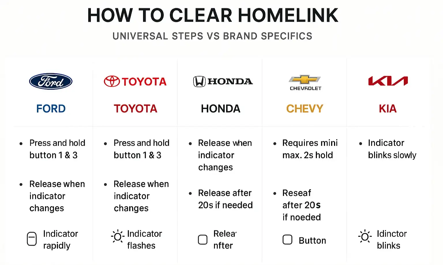 HomeLink Code Removal Guide for Popular Vehicle Brands