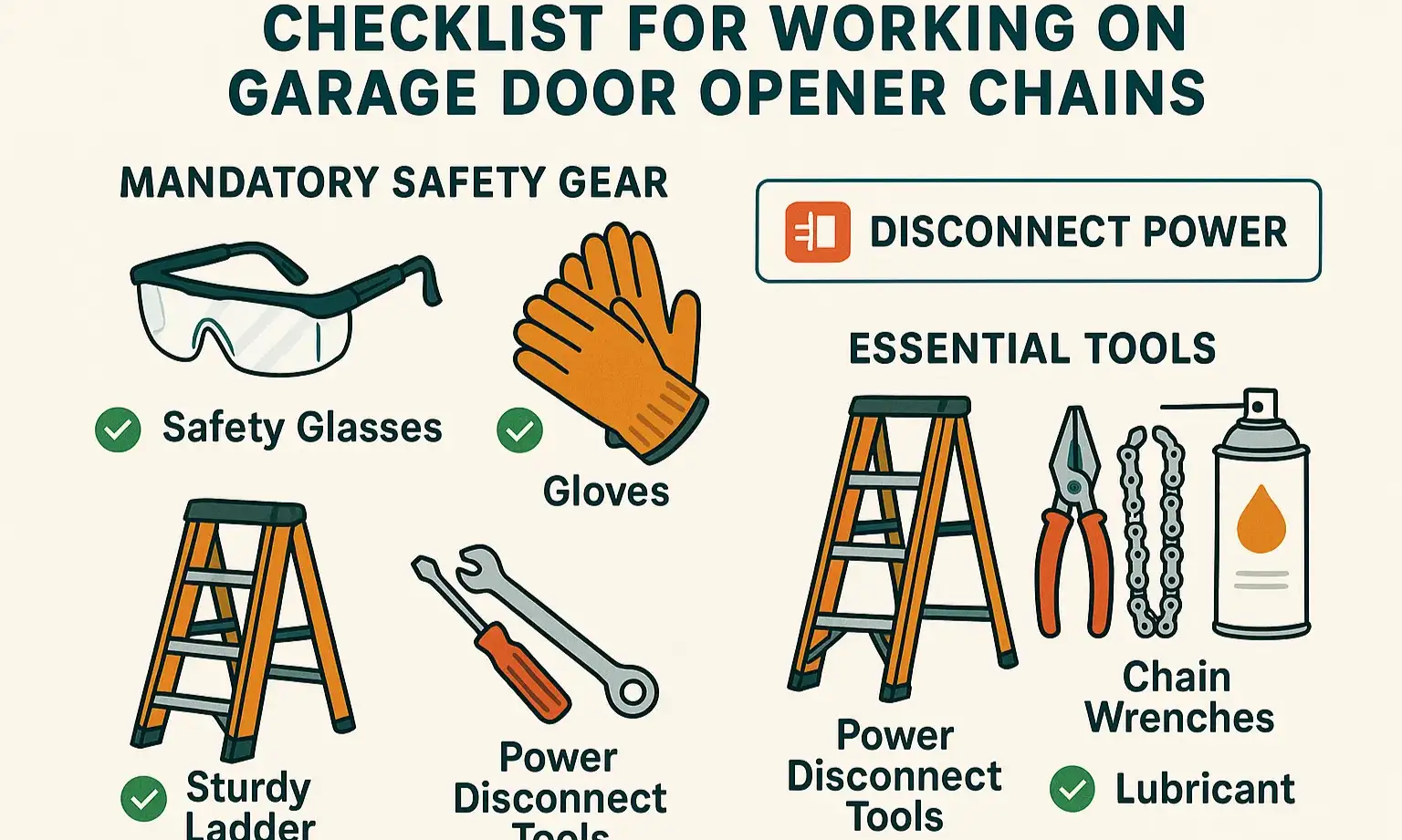Garage Door Maintenance: Tools and Protective Equipment