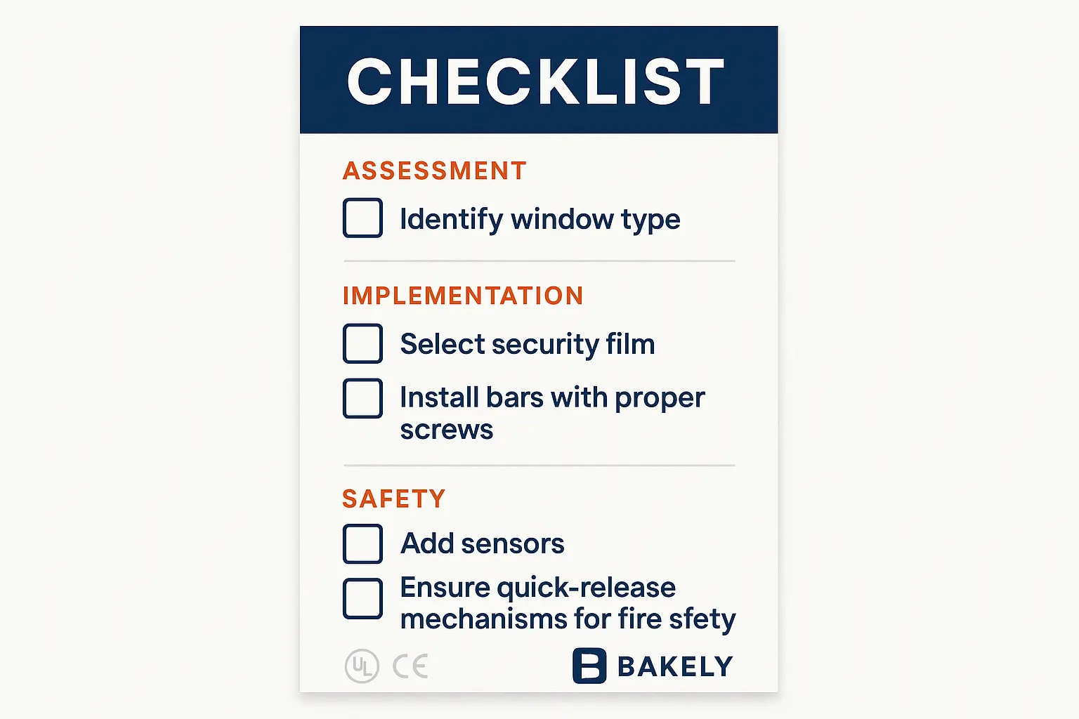 Use this quick-start checklist to confidently secure your garage windows, ensuring protection and fire-safe installation practices.