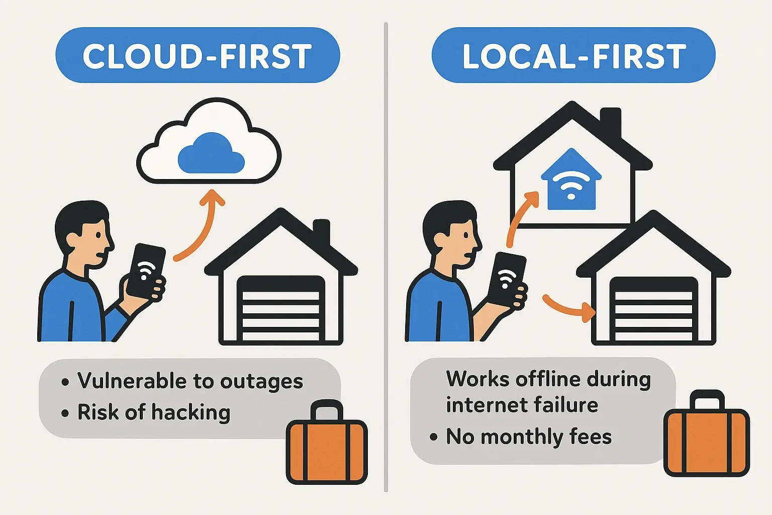 The Yellow-Learn-Button Decoder chart helps users instantly identify which smart retrofit solutions are compatible with their garage opener frequency, avoiding costly mistakes during installation.