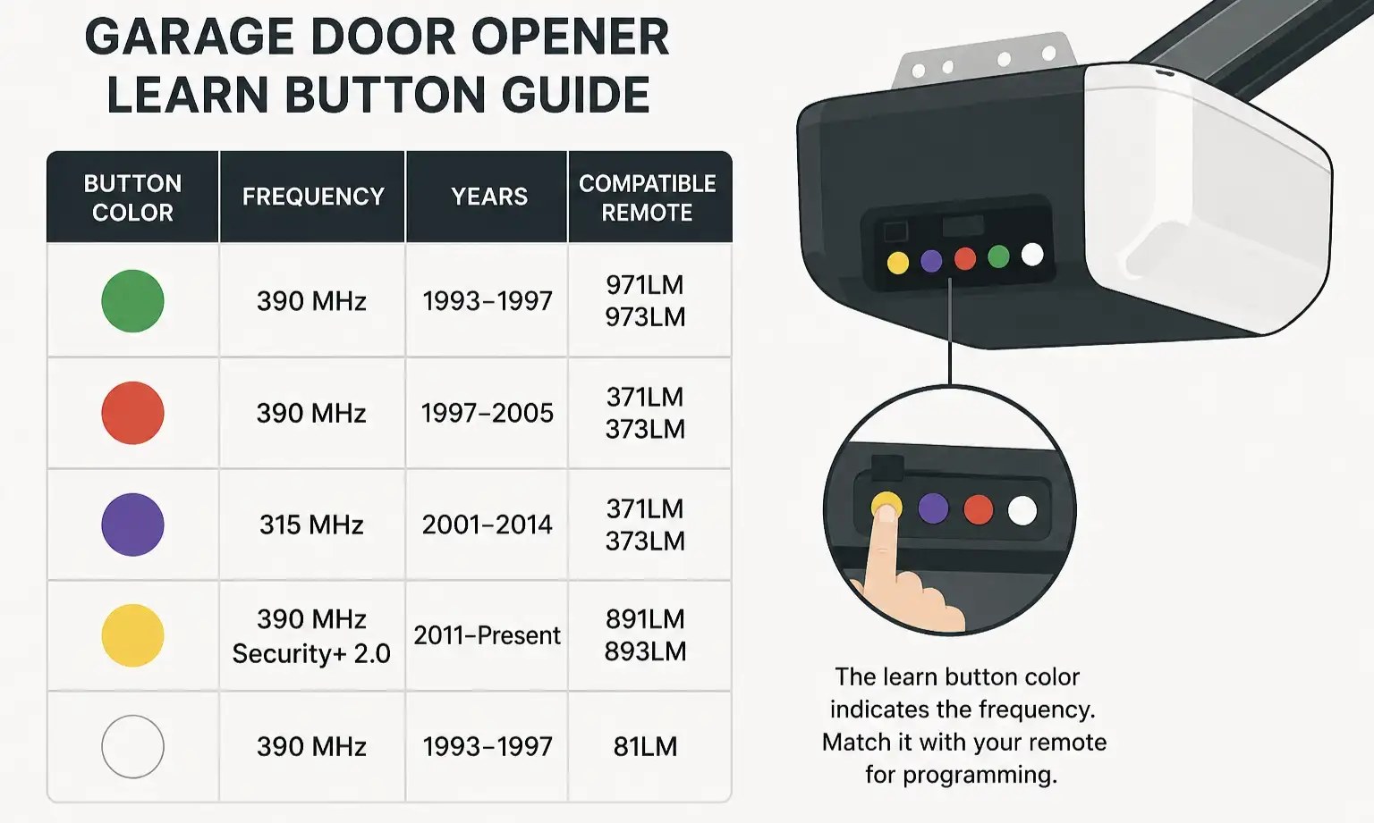 Garage Door Opener Learn Button Guide