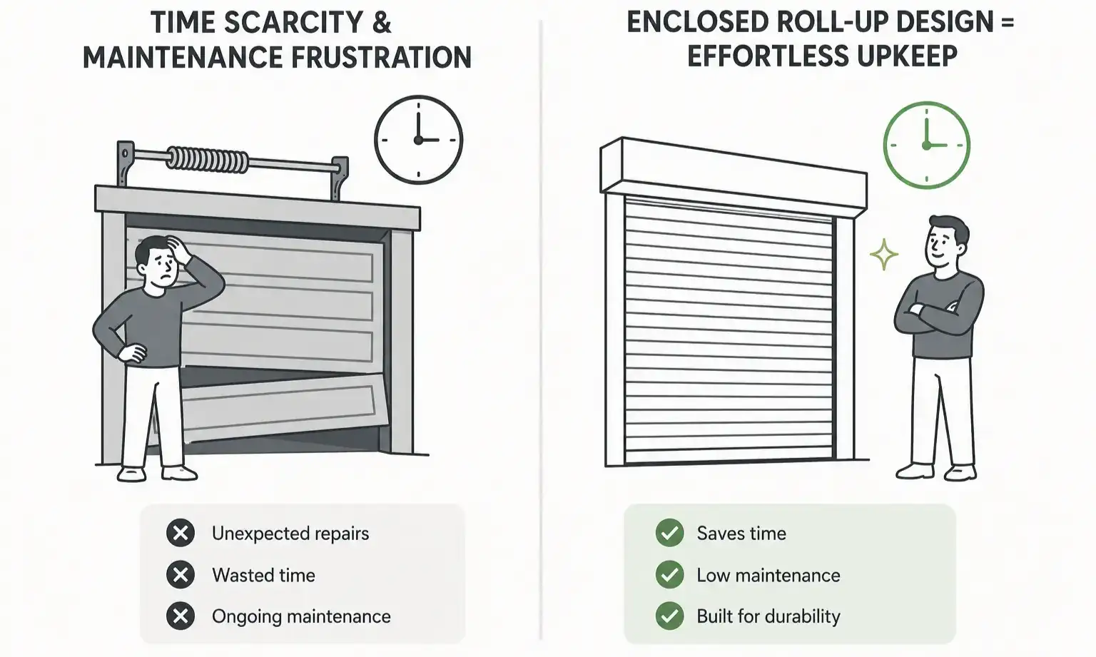Roll-Up Garage Door Maintenance Frustration