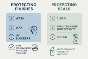 Expert-approved steps to safeguard both your garage door’s finish and seals, ensuring comprehensive coastal protection.