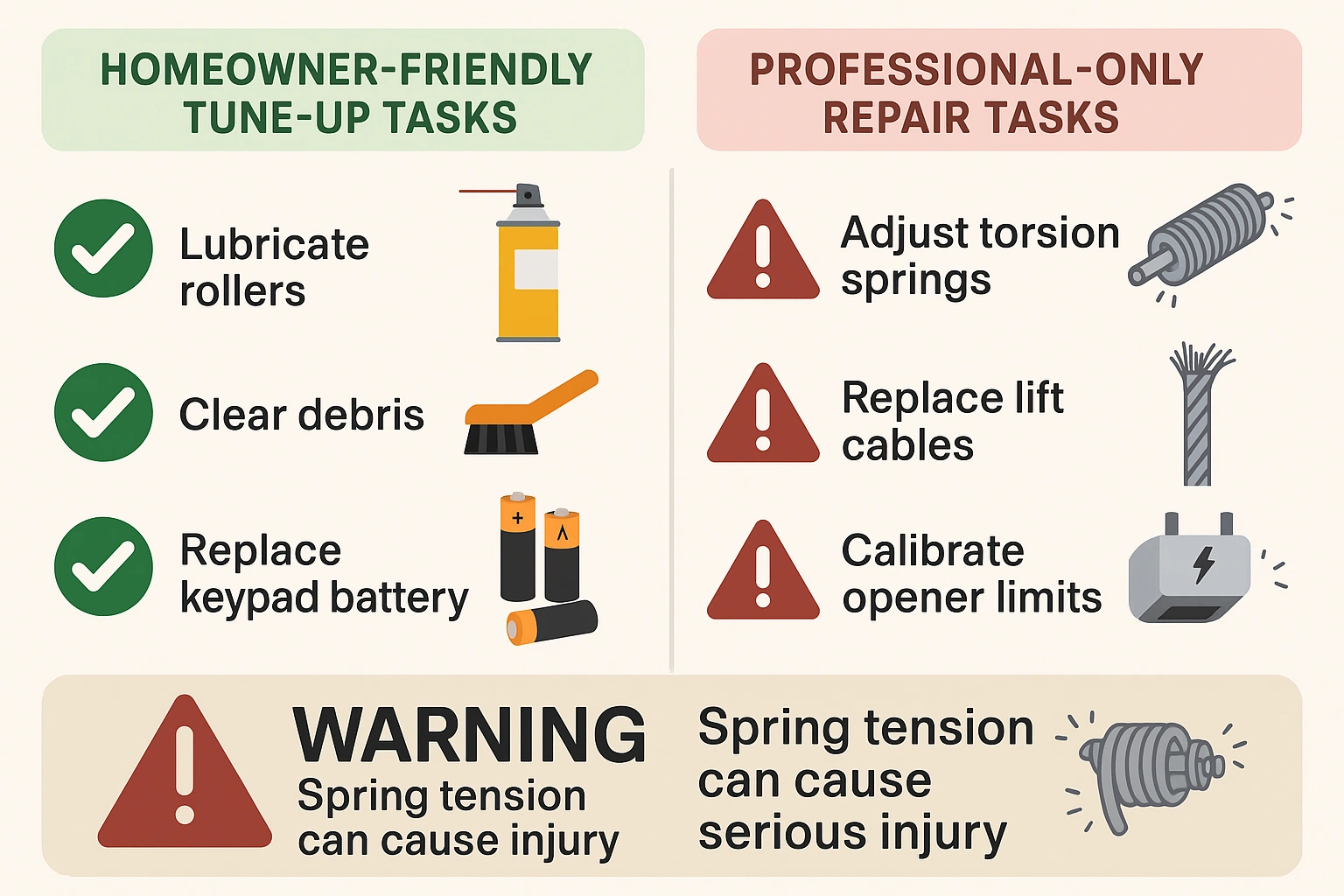 Owner Friendly VS Professional Garage Door Repair