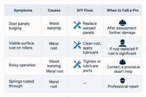 Garage Door Humidity three-column chart