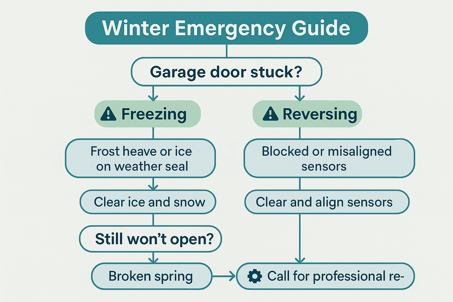 Navigate winter garage door emergencies