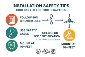 Avoid costly or dangerous mistakes by following these professional installation safety steps tailored for your high-ceiling garage lighting upgrade.