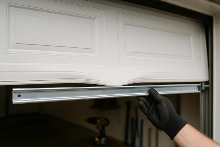 Garage Door Strut Installation to Fix a Sagging Panel