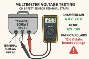 Multimeter Testing Sensor Terminals