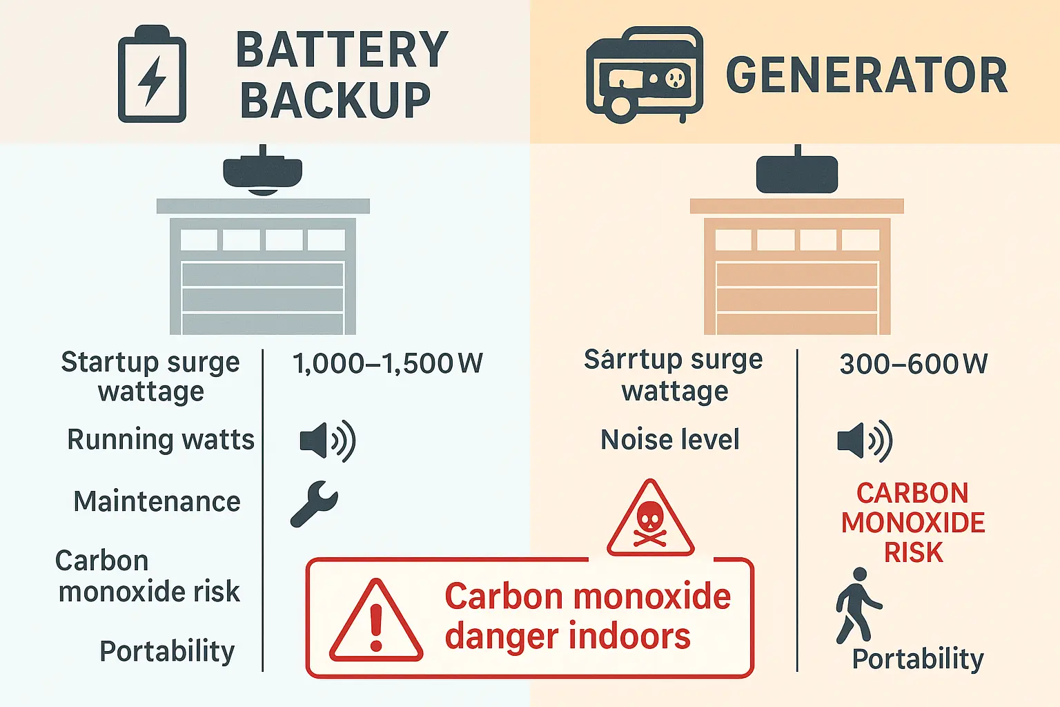 This flowchart simplifies the complex decision-making process of retrofitting your garage door opener with a battery backup by clearly differentiating compatible motor types and retrofit possibilities.