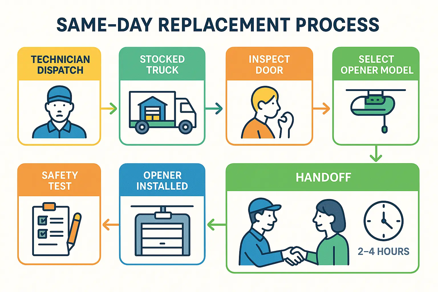 Same-Day Replacement Logistic Flow