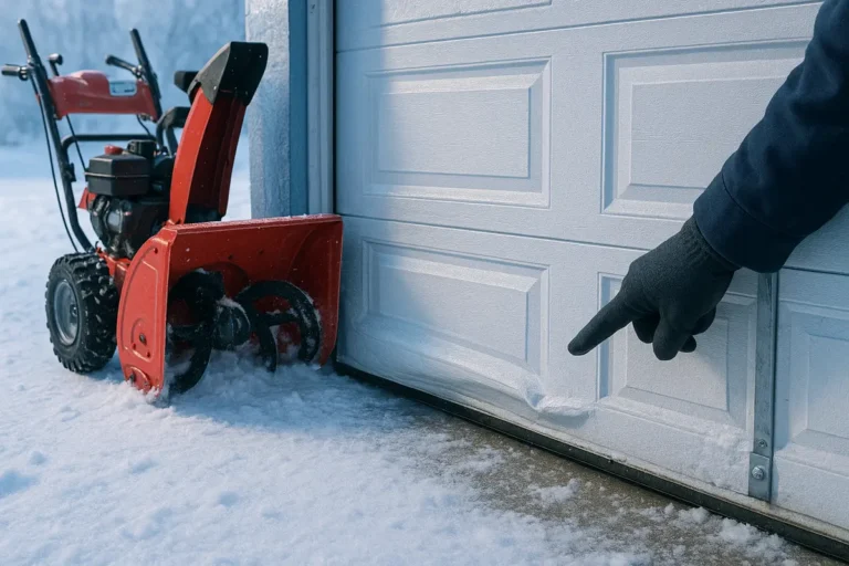 Snowblower Hit the Garage Door? Safely Checking Tracks and the Bottom Section