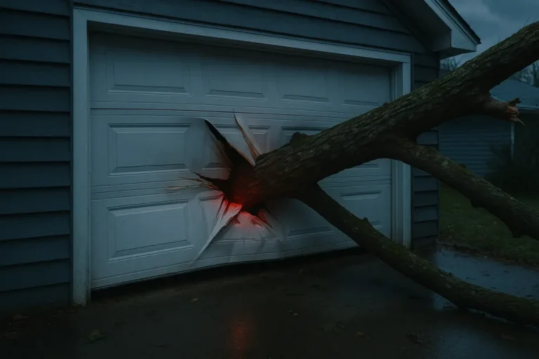 Tree Limb Fell on Your Garage Door: What to Do First