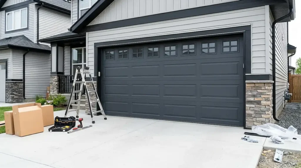 New garage door installation