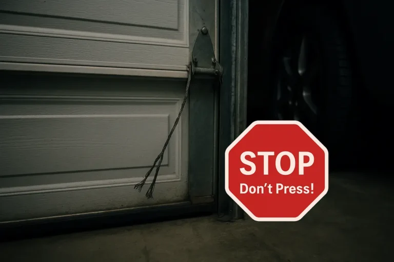 Garage Door Cable Snapped While the Door Was Down: Emergency Action & Evaluation Guide