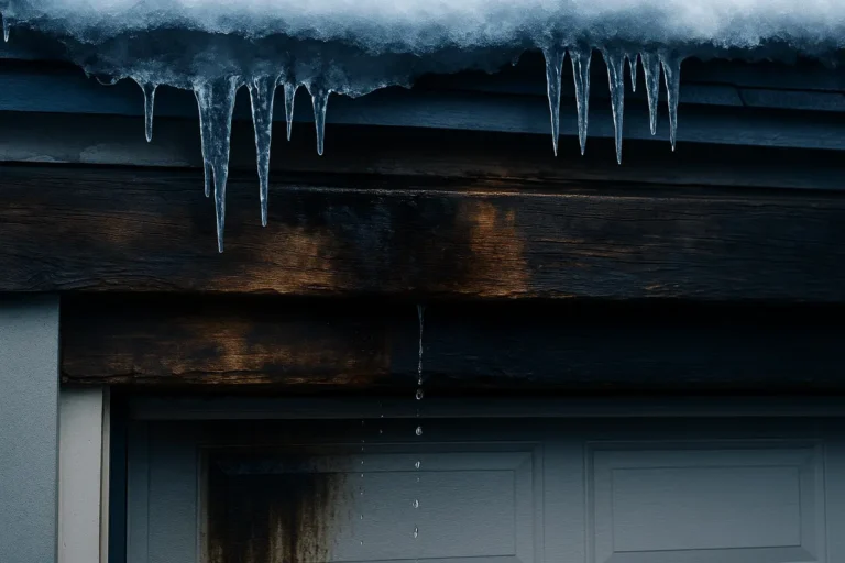 Ice Dams Dripping on the Garage Door Header: Protecting the Frame