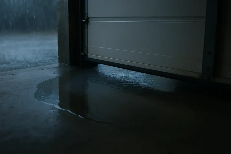 Water Pooling Inside Garage After Heavy Rain: Door-Side Root Causes & Solutions
